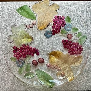 Beautiful Vintage Goofus Glass Platter